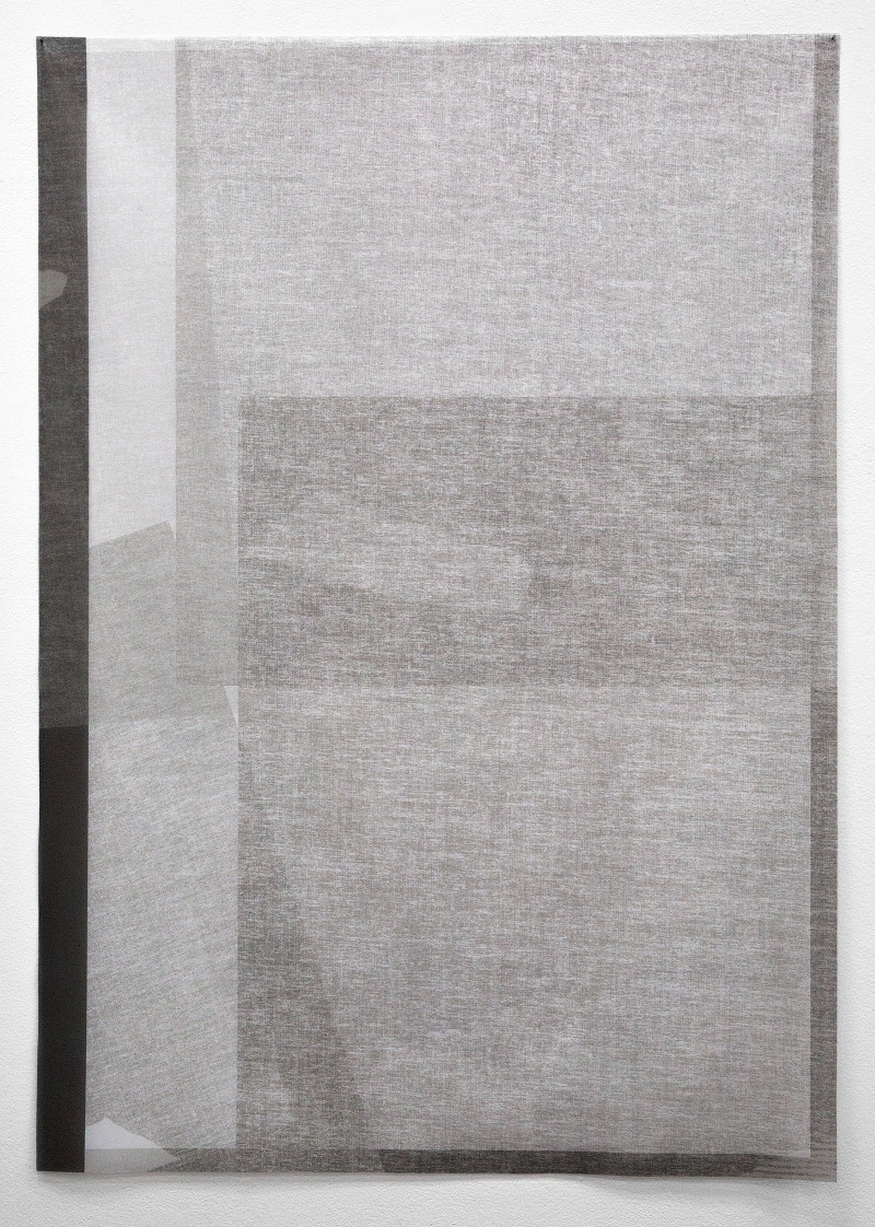 Mirror, Reflection (1 of 3), Pigment Print on Knitted Voile, 42” x 30”